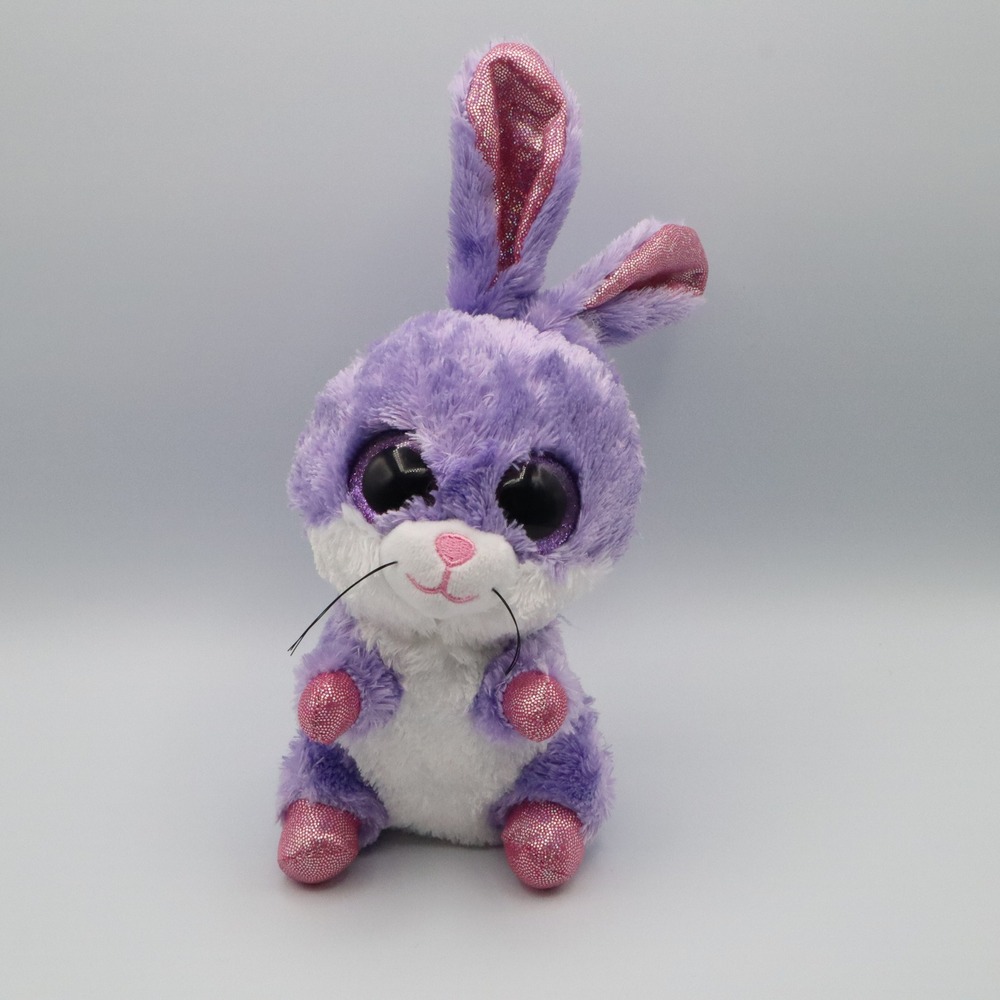 Lil Dreamers Purple Stuffed Animal Toy 8" Sparkle Eyes Plush Bunny Rabbit